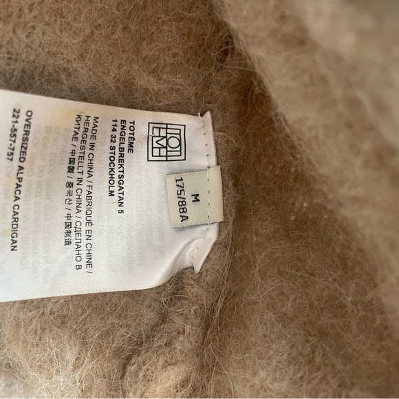 Toteme oversized alpaca cardigan - Picture 3 of 5